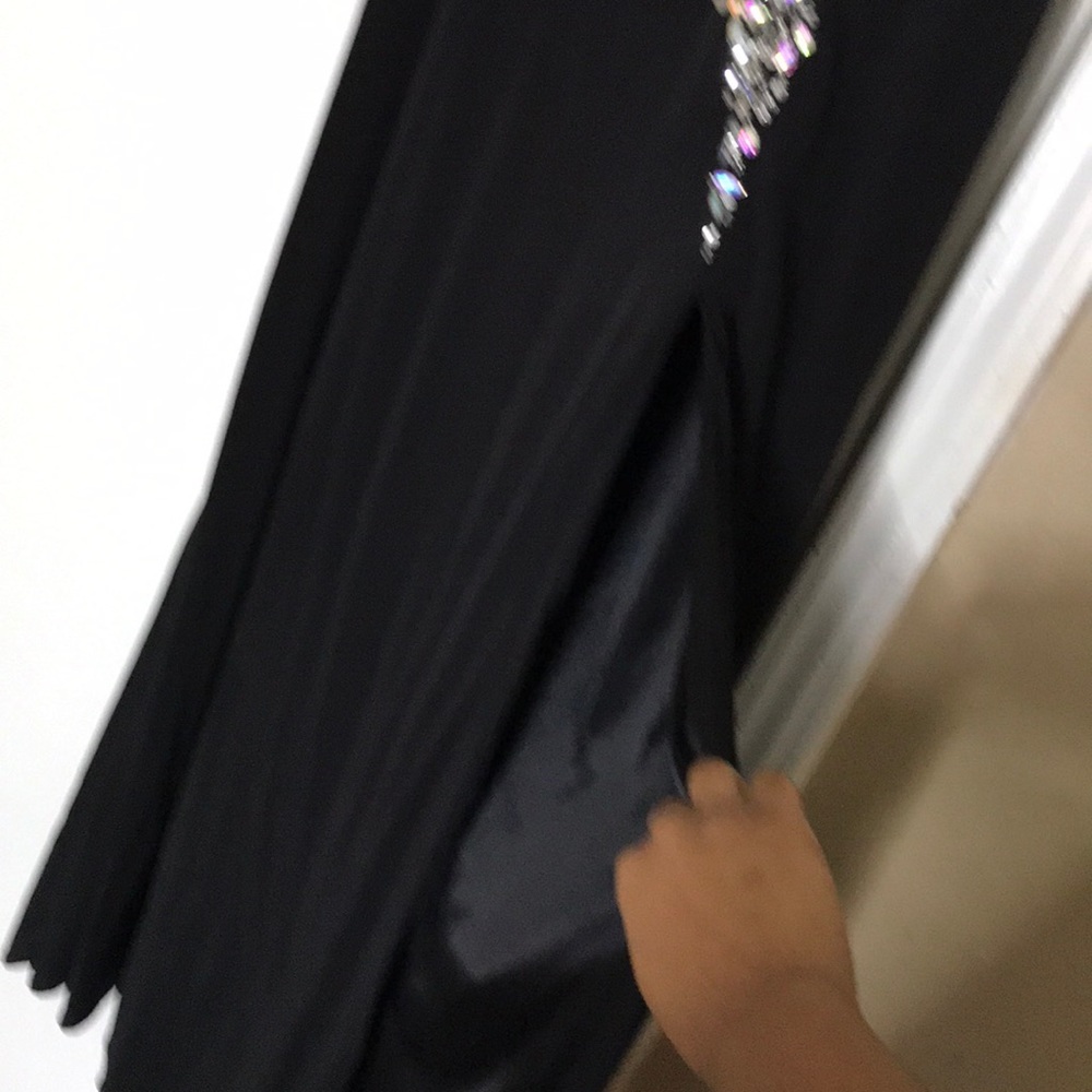 Black Bedazzled Top Prom/ Pageant Dress - Picture 3 of 5